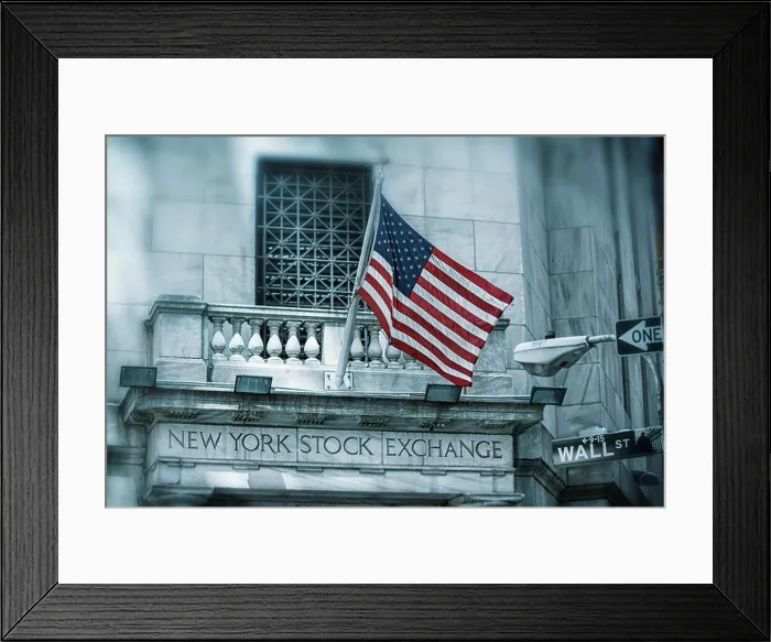 Framed Print : Stock Exchange, Wall Street, Financial district, New York City, USA Framed Print : Stock Exchange, Wall Street, Financial district, New York City, USA