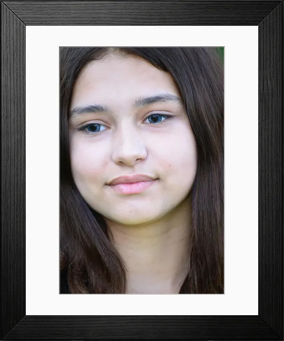 Framed Print : Close-up portrait of teen girl of 14 years Framed Print : Close-up portrait of teen girl of 14 years