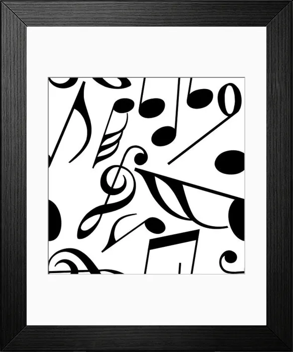 Framed Print : Endless music pattern made from music notes Framed Print : Endless music pattern made from music notes
