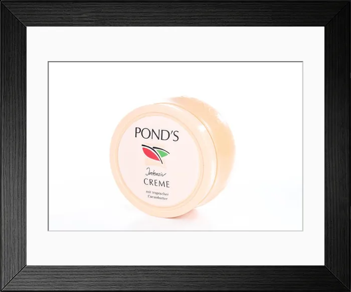 Framed Print : Pond's creme on isolated white studio background Framed Print : Pond's creme on isolated white studio background