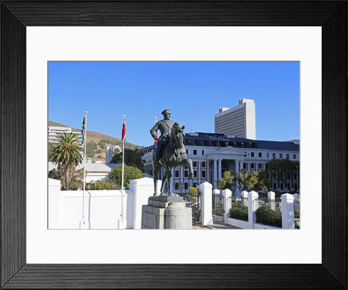 Framed Print : Louis Botha equestrian statue outside Parliament Framed Print : Louis Botha equestrian statue outside Parliament