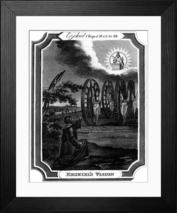 Framed Print : Ezekiel has a vision near to the river Chebar (Khabur) Framed Print : Ezekiel has a vision near to the river Chebar (Khabur)