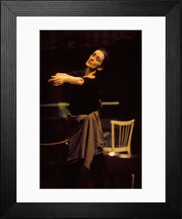 Framed Print : choreograph and ballet dancer Pina Bausch dancing herself her piece 'Cafe Mueller' in Wuppertal Framed Print : choreograph and ballet dancer Pina Bausch dancing herself her piece 'Cafe Mueller' in Wuppertal