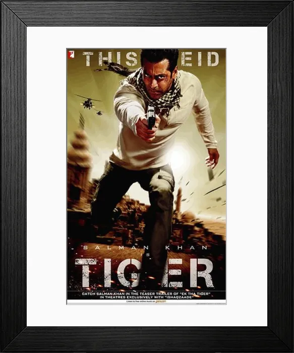 Framed Print : Hindi film movie poster of ek tha tiger, india, asia Framed Print : Hindi film movie poster of ek tha tiger, india, asia
