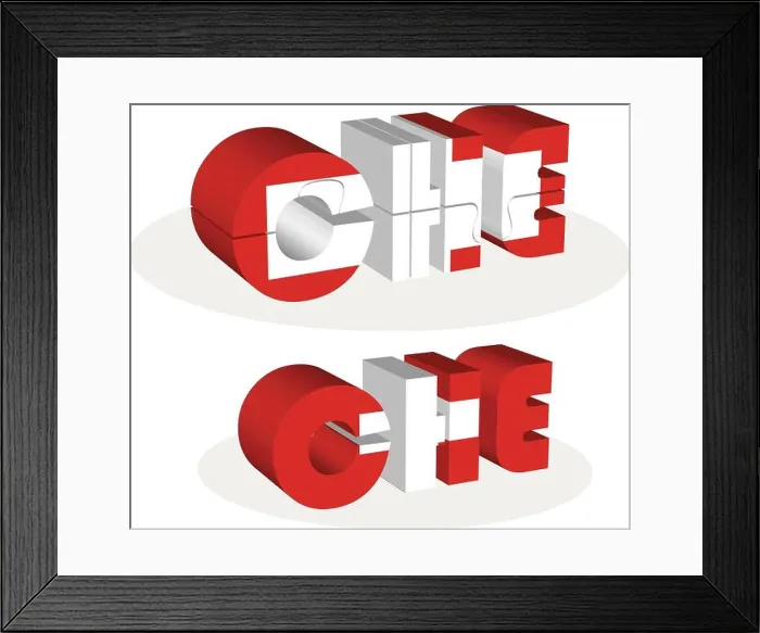 Framed Print : Vector illustration of Swiss Flag in puzzle isolated on white background