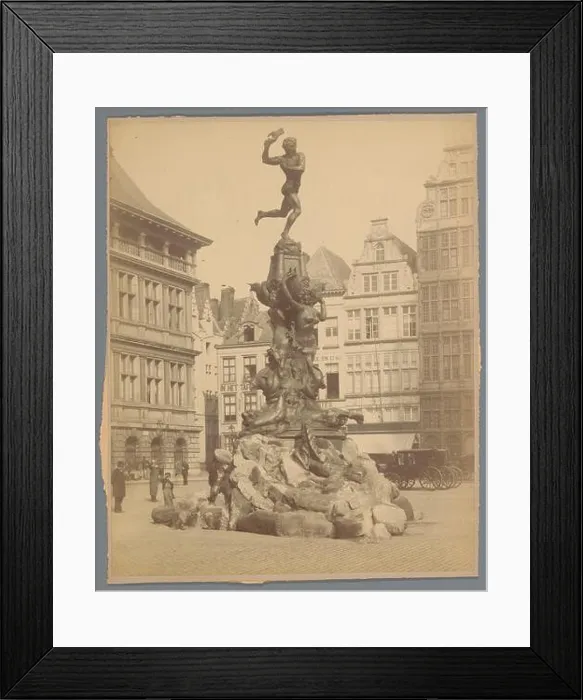 Framed Print : Brabofontein by J. Lambeaux on the Grote Markt in Antwerp Framed Print : Brabofontein by J. Lambeaux on the Grote Markt in Antwerp