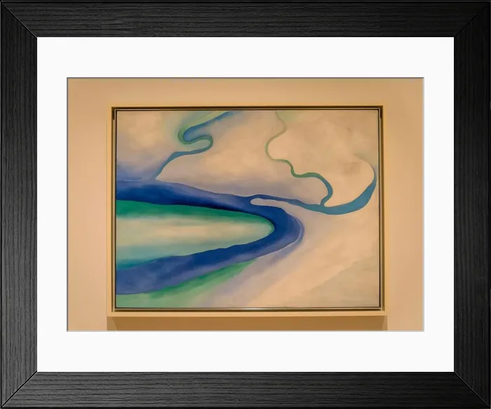 Framed Print : Georgia O'Keeffe painting It Was Blue and Green