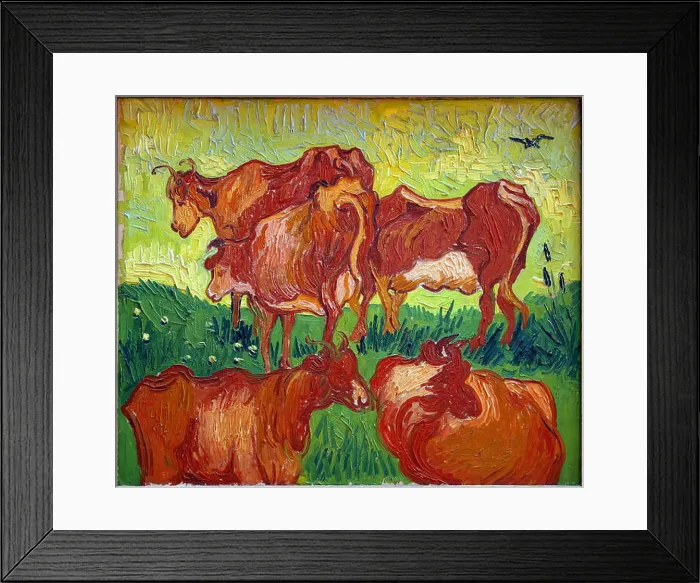 Framed Print : 35 Lille Pdba van gogh vaches Framed Print : 35 Lille Pdba van gogh vaches