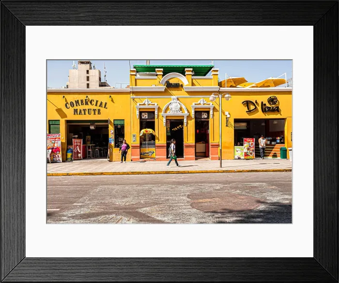 Framed Print : Commercial buildings in front of Plaza de Armas. Ica, Department of Ica, Peru Framed Print : Commercial buildings in front of Plaza de Armas. Ica, Department of Ica, Peru