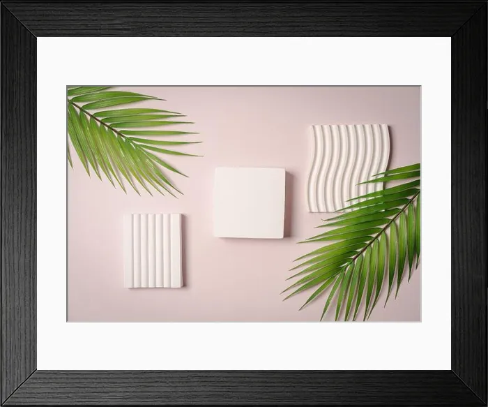 Framed Print : Decorative plaster podiums Framed Print : Decorative plaster podiums
