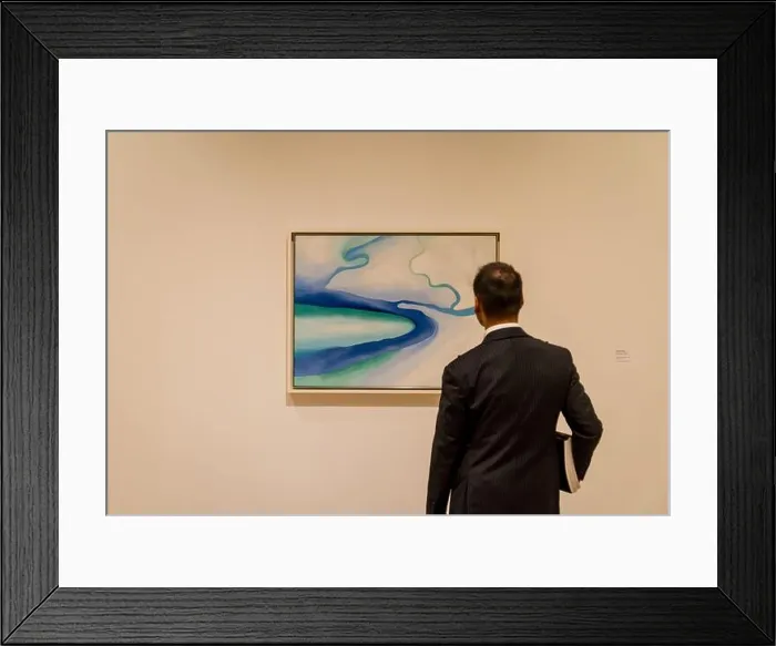 Framed Print : Georgia O'Keeffe painting It Was Blue and Green
