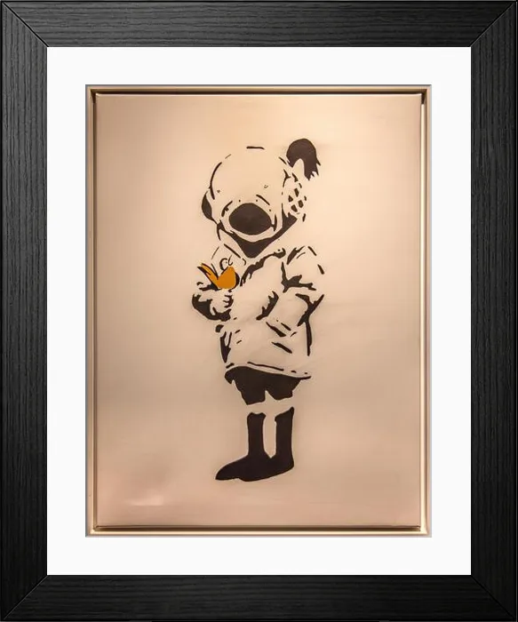 Framed Print : Space Girl and Bird, design for the album cover Think Tank by Blur Framed Print : Space Girl and Bird, design for the album cover Think Tank by Blur