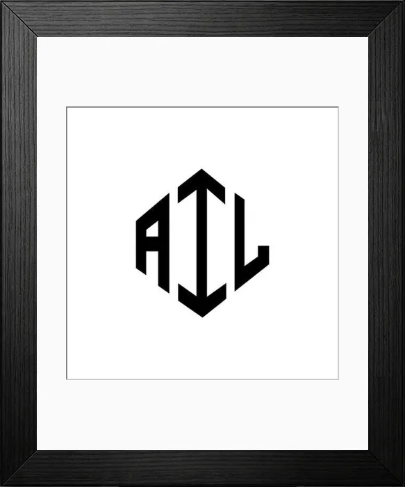 Framed Print : AIL letter logo design with polygon shape Framed Print : AIL letter logo design with polygon shape