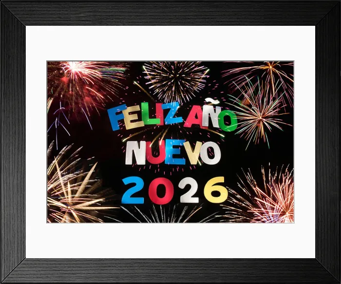 Framed Print : FELIZ ANO NUEVO 2026 Framed Print : FELIZ ANO NUEVO 2026