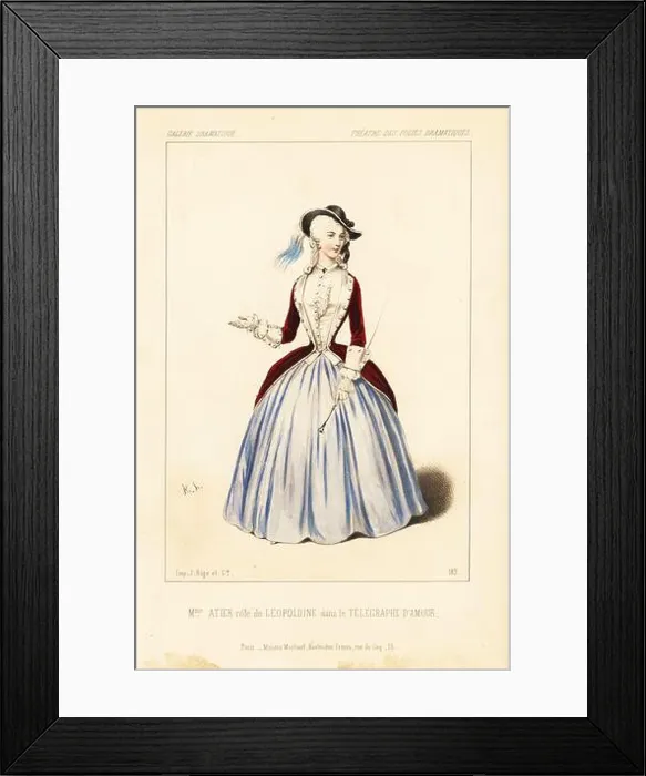 Framed Print : Mme. Atier or Anne Suzanne Potier as Leopoldine in Le Telegraphe D'Amour by Masson / Thomas Framed Print : Mme. Atier or Anne Suzanne Potier as Leopoldine in Le Telegraphe D'Amour by Masson / Thomas