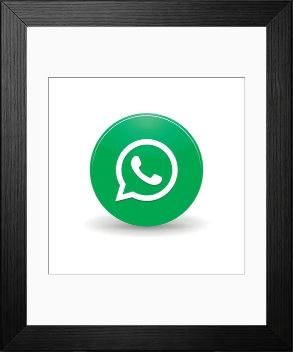 Framed Print : WhatsApp messenger icon, simple style Framed Print : WhatsApp messenger icon, simple style