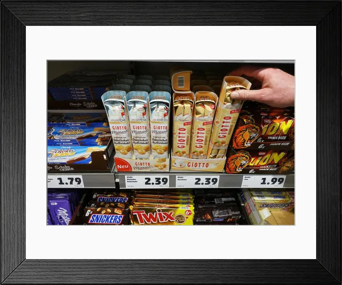 Framed Print : giotto chocolate in a shop Framed Print : giotto chocolate in a shop