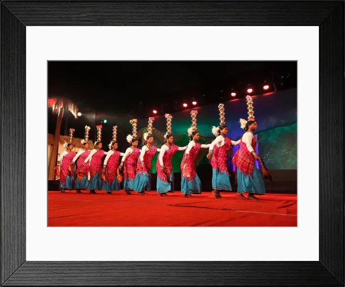 Framed Print : Santhali Dance, West Bengal, India