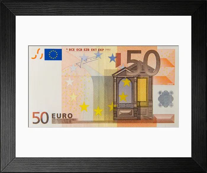 Framed Print : 50 fifty euro euros note bill Framed Print : 50 fifty euro euros note bill