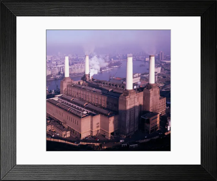 Framed Print : aerial photograph of the smoking chimneys of Battersea Power Station Framed Print : aerial photograph of the smoking chimneys of Battersea Power Station