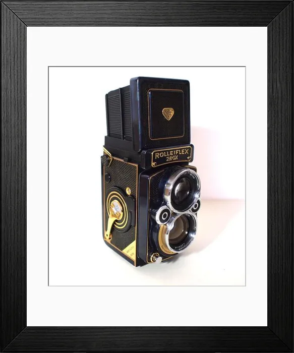 Framed Print : A series of images showing some special editions of the Rolleiflex TLR Cameras Framed Print : A series of images showing some special editions of the Rolleiflex TLR Cameras