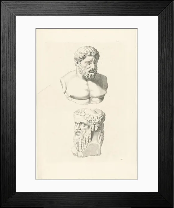 Framed Print : Bustes of Hercules and a Sater