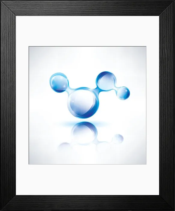 Framed Print : abstract shape, water color icon, technology concept Framed Print : abstract shape, water color icon, technology concept