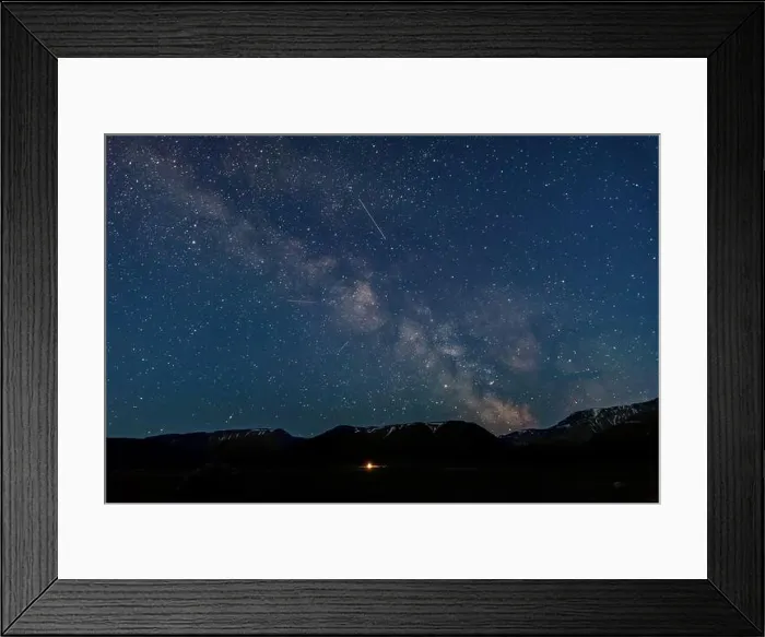 Framed Print : Night panorama of the starry sky with the Milky Way galaxy Framed Print : Night panorama of the starry sky with the Milky Way galaxy