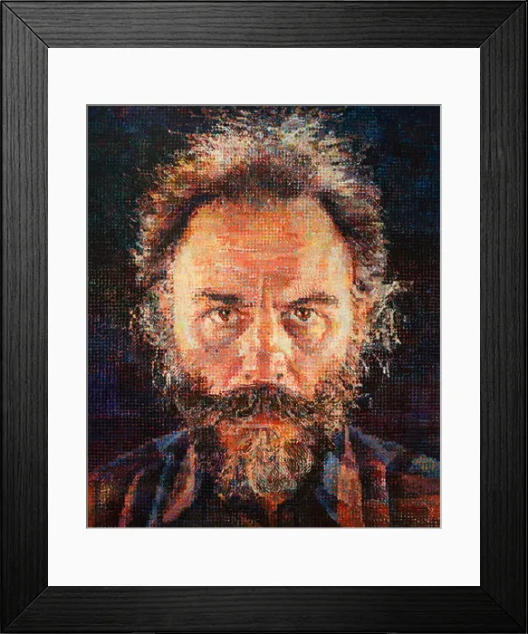 Framed Print : Lucas I by Chuck Close, 1987 Framed Print : Lucas I by Chuck Close, 1987