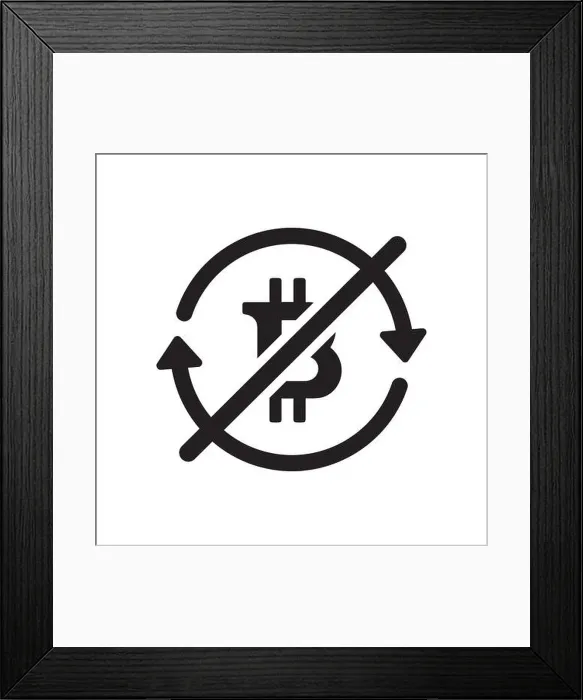 Framed Print : bitcoin vector icon illustration / No exchange Framed Print : bitcoin vector icon illustration / No exchange