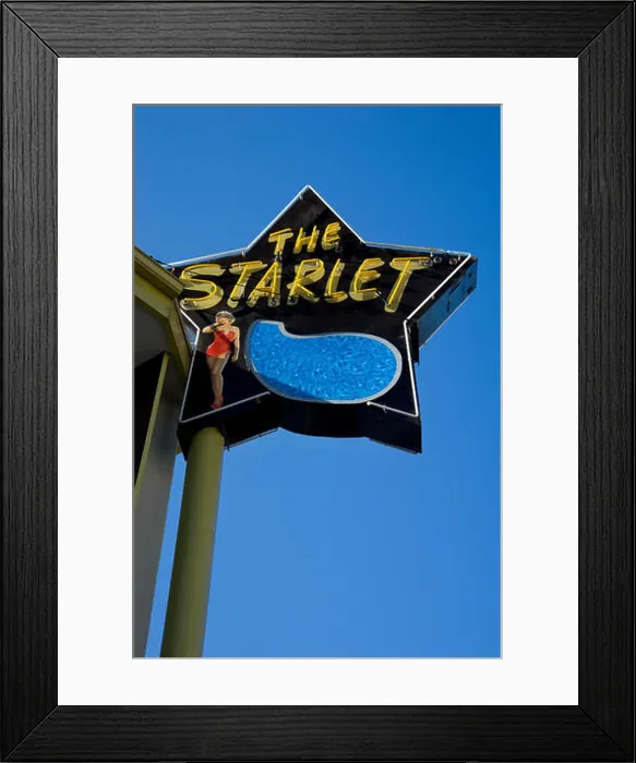 Framed Print : Starlet sign at apartment building in Burbank, California Framed Print : Starlet sign at apartment building in Burbank, California