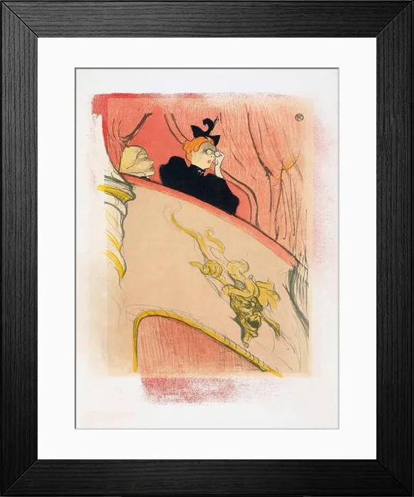 Framed Print : The Box with the Gilded Mask. Poster by Henri de Toulouse-Lautrec Framed Print : The Box with the Gilded Mask. Poster by Henri de Toulouse-Lautrec