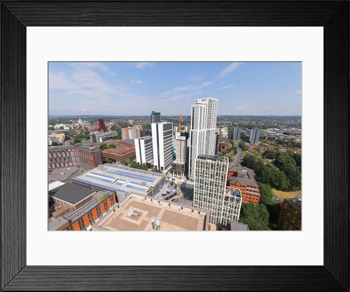 Framed Print : A view of Cirrus Point building that is currently under construction in Leeds City Centre & will be the tallest Framed Print : A view of Cirrus Point building that is currently under construction in Leeds City Centre & will be the tallest