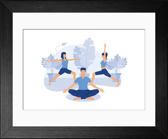 Framed Print : concept of working hours meditation