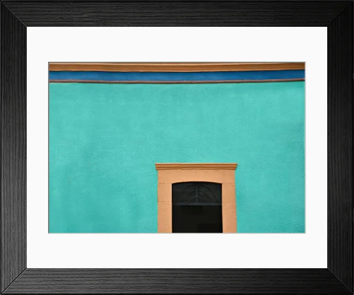 Framed Print : Colonial house facade with a Venetian stucco wall and a stone trimmed window in Santiago de Querétaro, Mexico Framed Print : Colonial house facade with a Venetian stucco wall and a stone trimmed window in Santiago de Querétaro, Mexico