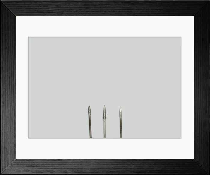 Framed Print : Set of three milling cutters for manicure creating Framed Print : Set of three milling cutters for manicure creating