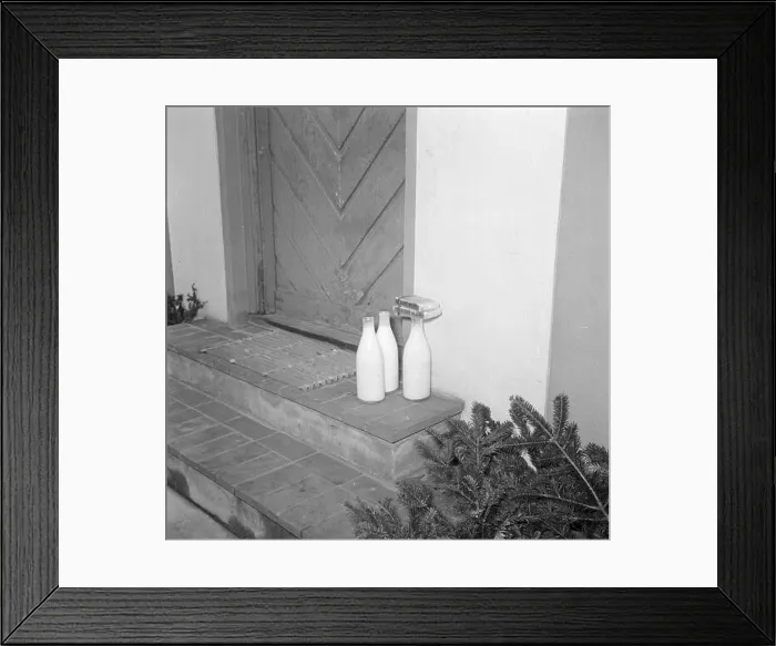 Framed Print : Day in the life of the family Svendsen Bottles of milk Framed Print : Day in the life of the family Svendsen Bottles of milk