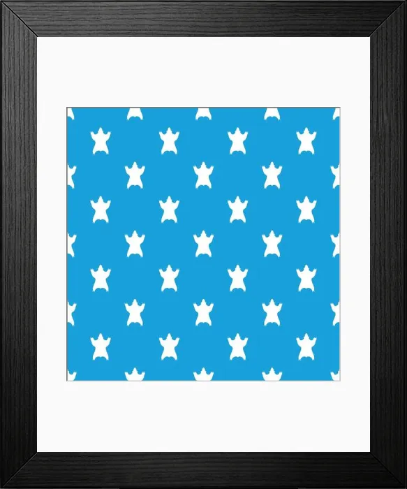 Framed Print : Bear skin pattern vector seamless blue Framed Print : Bear skin pattern vector seamless blue