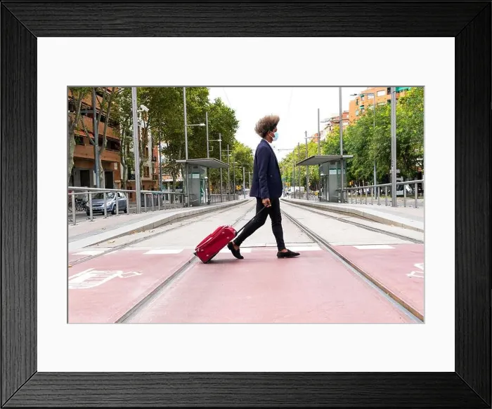 Framed Print : Side view of African man with afro hair Framed Print : Side view of African man with afro hair