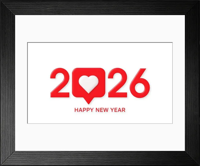 Framed Print : Happy New Year 2026 Instagram and social media Post and Story Framed Print : Happy New Year 2026 Instagram and social media Post and Story
