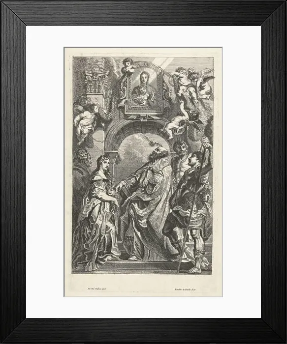 Framed Print : Heiligen onder een afbeelding van Santa Maria in Vallicella The h Framed Print : Heiligen onder een afbeelding van Santa Maria in Vallicella The h