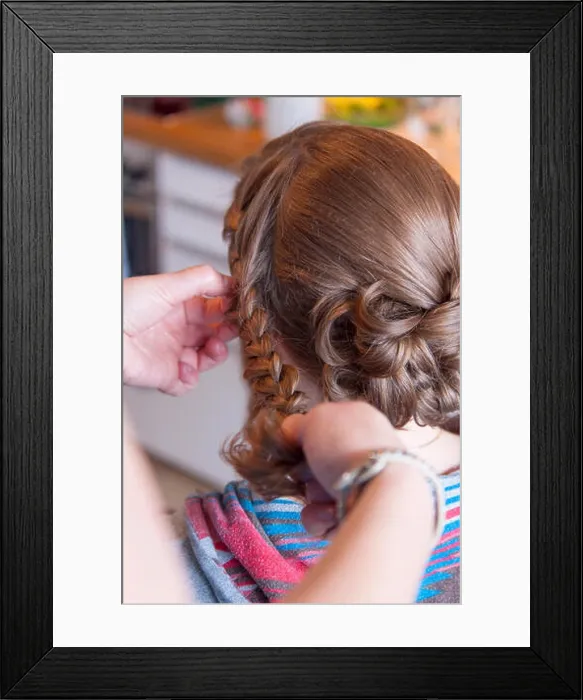 Framed Print : Bride, hair, hairstyle, bridesmaid Framed Print : Bride, hair, hairstyle, bridesmaid