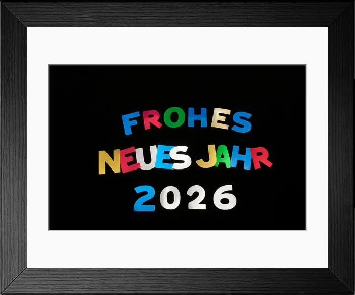 Framed Print : FROHES NEUES JAHR 2026 Framed Print : FROHES NEUES JAHR 2026