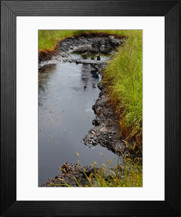 Framed Print : Light crude oil bubbles from the ground at a natural oil seep at Kotuku, New Zealand Framed Print : Light crude oil bubbles from the ground at a natural oil seep at Kotuku, New Zealand