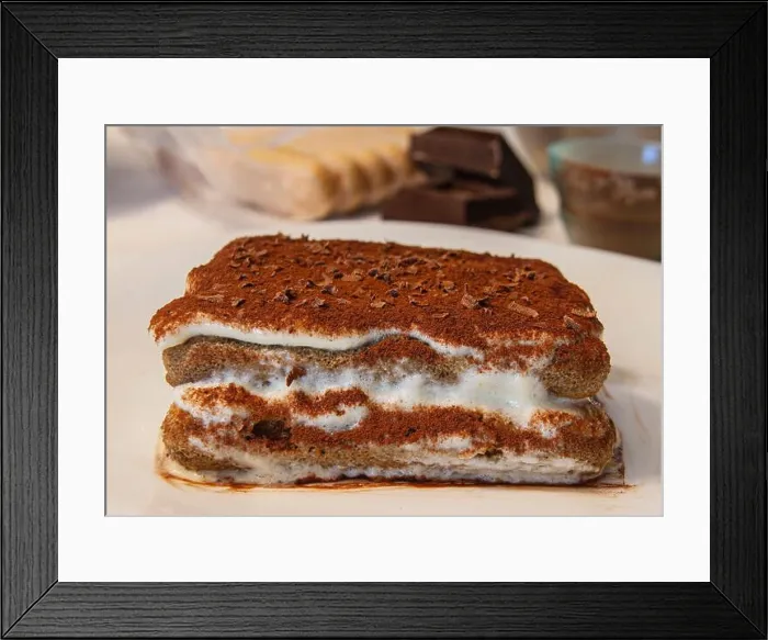Framed Print : The classic homemade tiramisu is the Italian dessert par excellence Framed Print : The classic homemade tiramisu is the Italian dessert par excellence