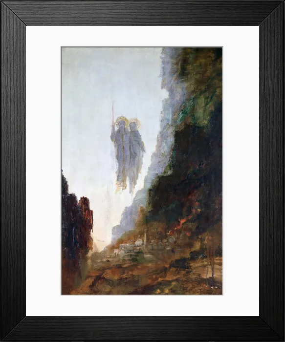 Framed Print : The Angels of Sodom'. OIl on canvas Gustave Moreau (1826-1899) French painter Framed Print : The Angels of Sodom'. OIl on canvas Gustave Moreau (1826-1899) French painter