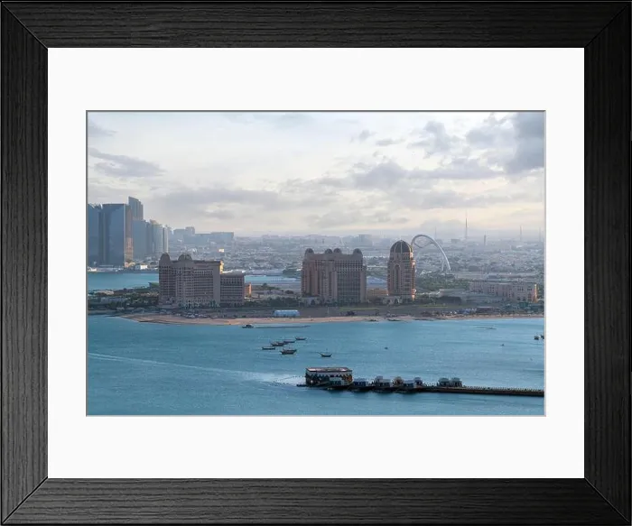 Framed Print : Aerial view of St Regis and intercontinental hotel Doha Qatar Framed Print : Aerial view of St Regis and intercontinental hotel Doha Qatar