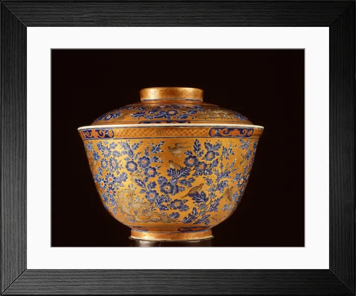 Framed Print : Covered Nai Lam Thong bowl, a type of Bencharong, Rattanakosin, Prasat Museum, Bangkok, Thailand Framed Print : Covered Nai Lam Thong bowl, a type of Bencharong, Rattanakosin, Prasat Museum, Bangkok, Thailand