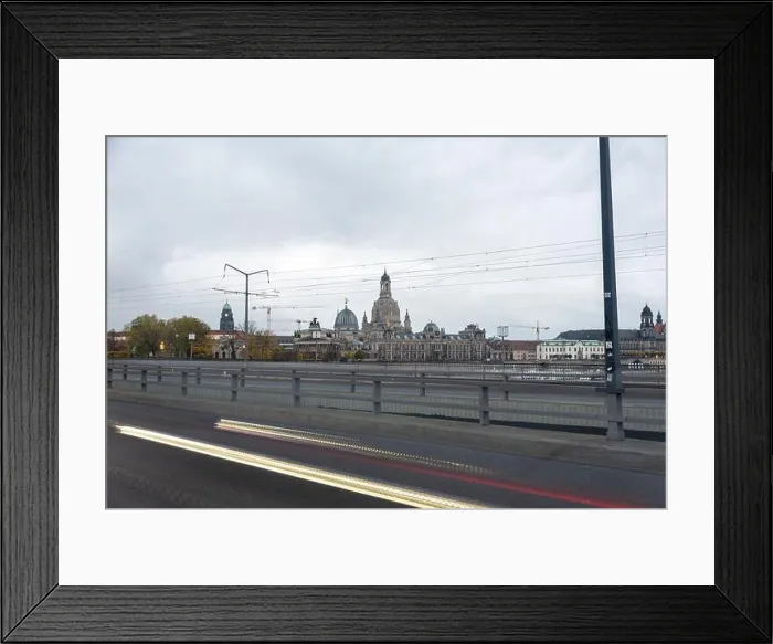Framed Print : Germany, Saxony. Dresden, view of the Dresdner Zwinger and the Frauenkirche from the Carolabrücke Framed Print : Germany, Saxony. Dresden, view of the Dresdner Zwinger and the Frauenkirche from the Carolabrücke
