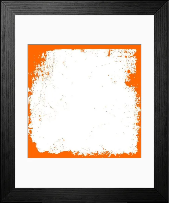 Framed Print : The horizontal blank white square Halloween background with orange grunge border Framed Print : The horizontal blank white square Halloween background with orange grunge border
